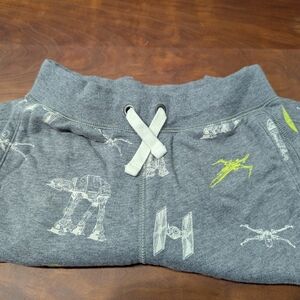 Star Wars Gap Gray Kids Joggers with Yellow Accents